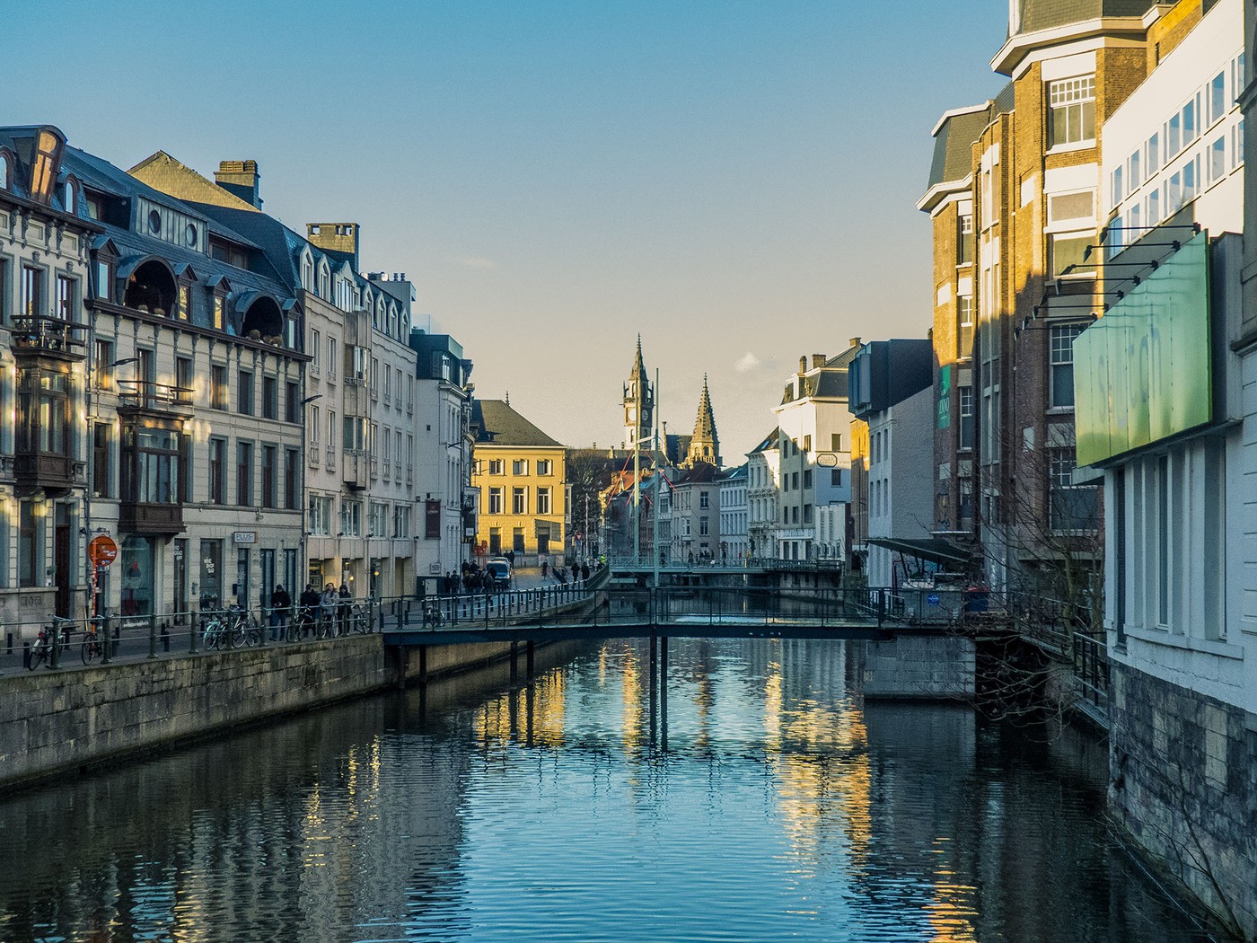 Gestileerde foto van Gent in Belgiƫ